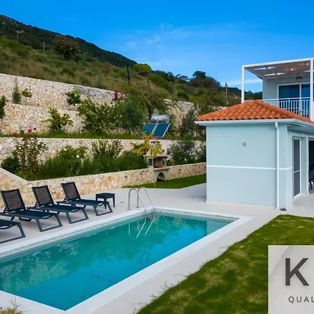 Two Golden Sun With Private Pools Near Skala Village Villa