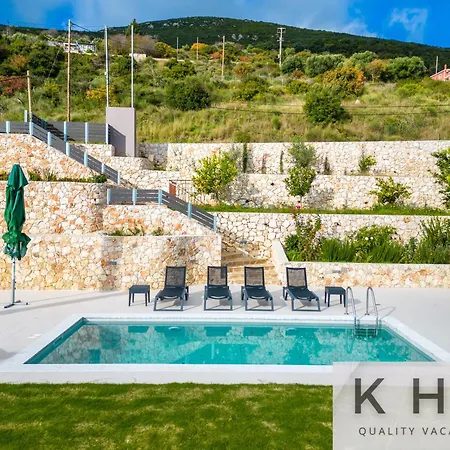 Villa Two Golden Sun With Private Pools Near Skala Village